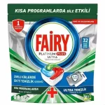 Fairy 3'Fairy Platinum Plus Ultra Bulaşık Makinesi Tableti 32'li