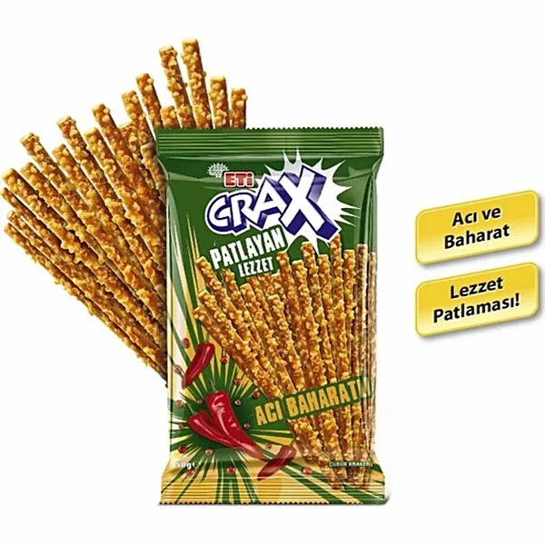 Eti Crax Patlayan Lezzet Acı Baharatlı Kraker 50 Gr