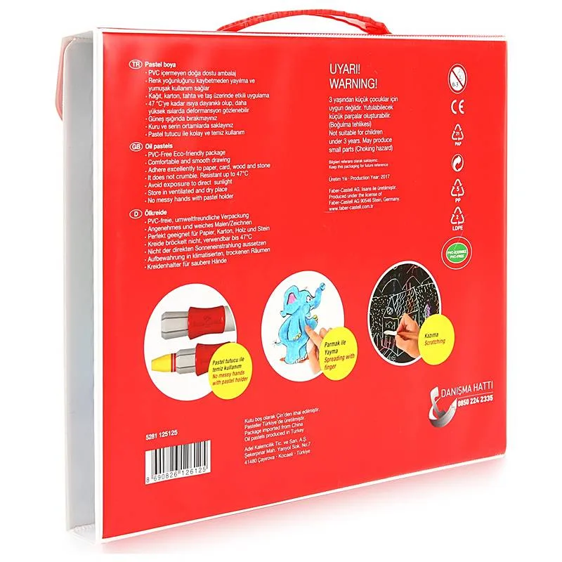 Faber Castell Plastik Çantalı Tutuculu Pastel Boya 24 Renk - Görsel 3