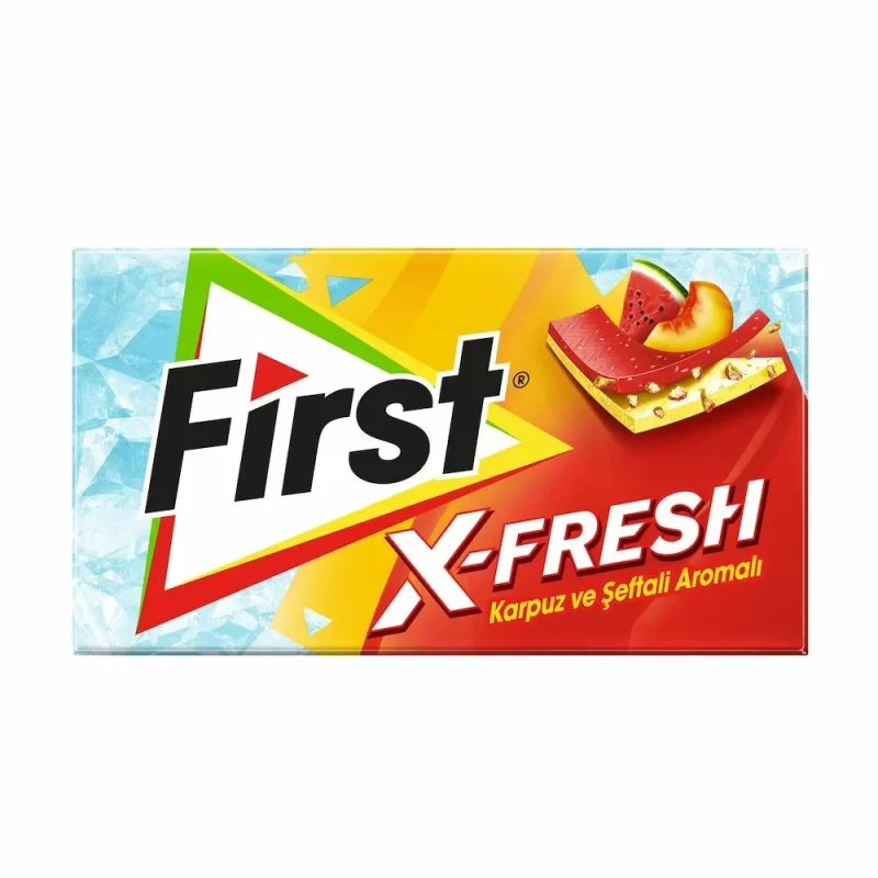 First X-Fresh Karpuz Ve Şeftali Aromalı Sakız 27 Gr