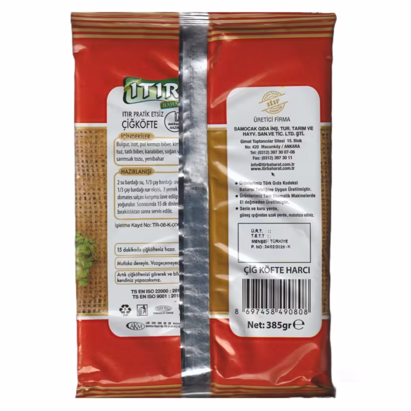 Itır Baharat Çiğ Köfte Harcı 385 Gr