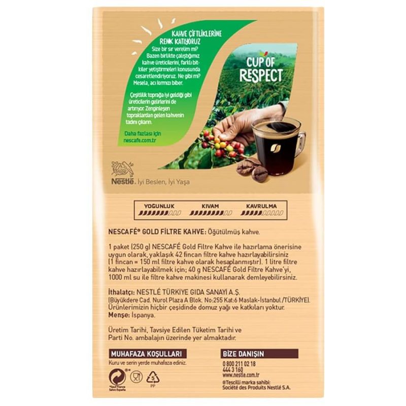 Nescafe Gold Filtre Kahve 250 Gr - Görsel 2