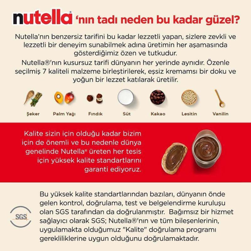 Nutella Kakaolu Fındık Kreması 750 Gr - Görsel 4