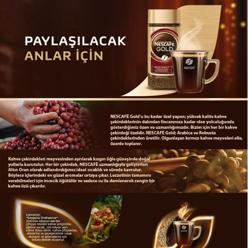 Nescafe Gold Kahve 900 Gr Teneke - Görsel 2