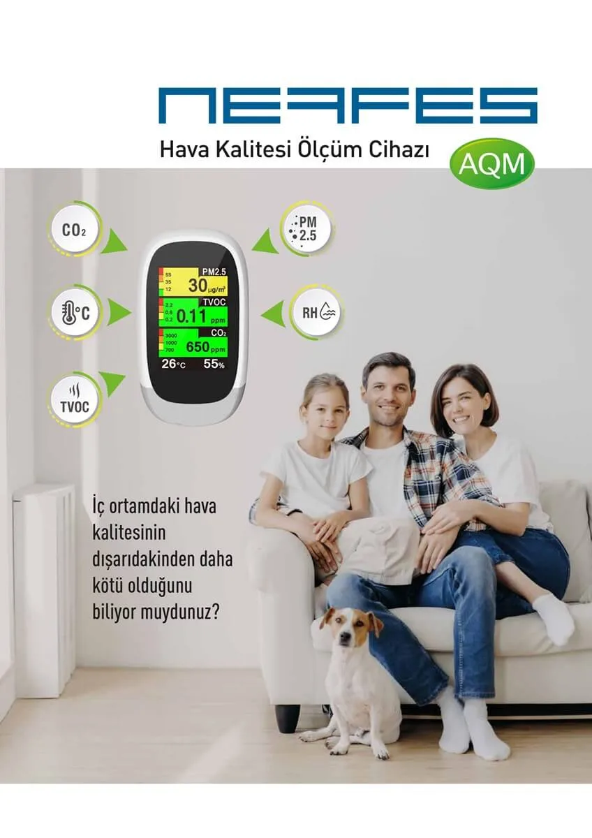 NEFFES Hava Kalitesi Ölçüm Cihazı NFS-AirQM 1 Neffes NEFFES Hava Kalitesi Ölçüm Cihazı NFS-AirQM