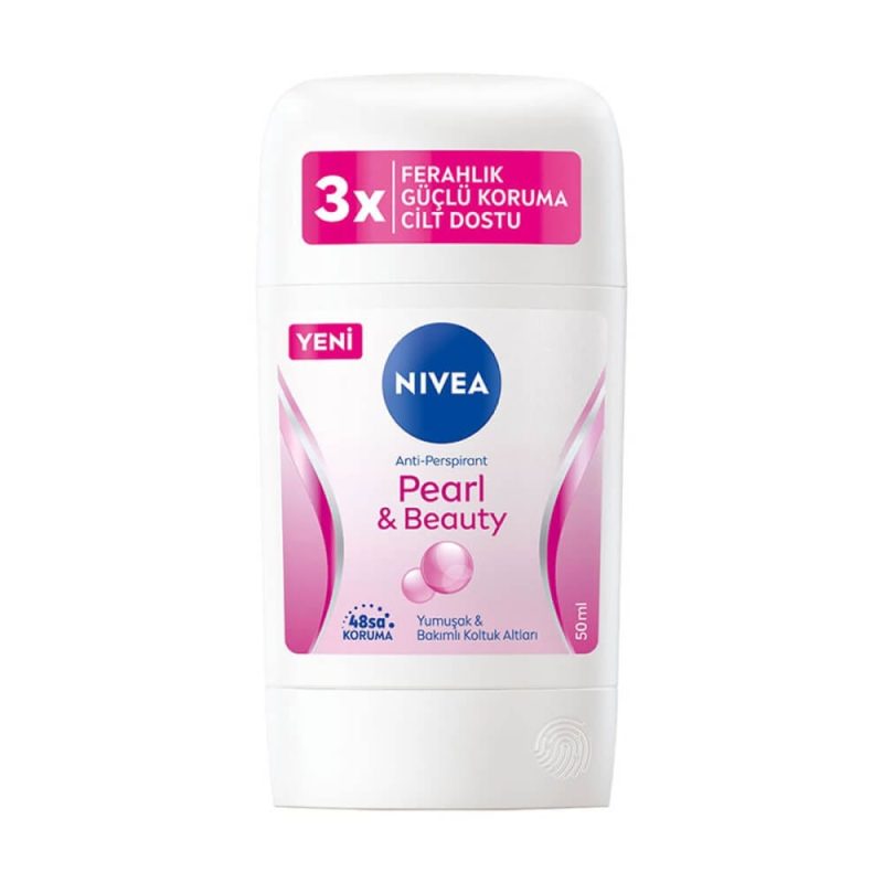 NIVEA Kadın Stick Deodorant Pearl&Beauty,48 Saat Anti-perspirant Koruma 50ml - Görsel 1