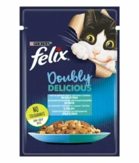 Felix Çifte Lezzet Somon ve Sardalya Yetişkin Kedi Konservesi Pouch 85gr
