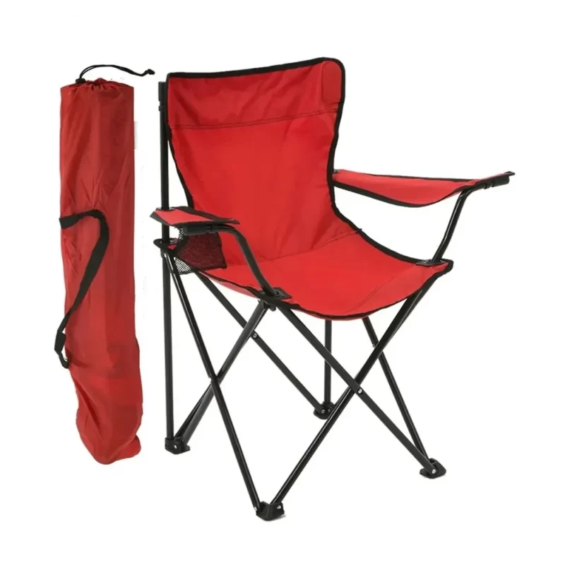 çantalı kamp sandalyesi kırmızı